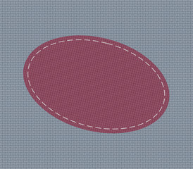 oval textile patch