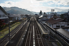 View Of Old Japanese Railway Station Of Hida Furukawa City, Gifu Prefecture Japan.