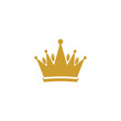 Leinwandbild Motiv Golden crown icon