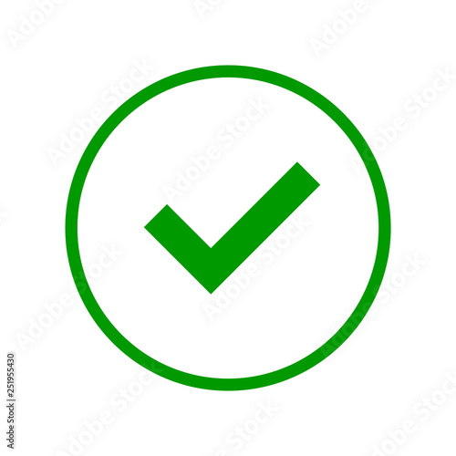 Round Green Check Mark Line Icon Button Tick Symbol On White Background Buy This Stock Vector And Explore Similar Vectors At Adobe Stock Adobe Stock