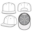 © HYDNSTUDIO - SNAPBACK Cap Fashion flat vector mockup design