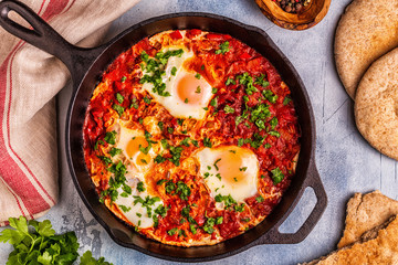 Shakshuka in a Frying Pan.