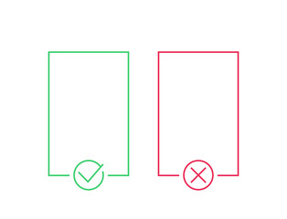 positive and negative, line vector