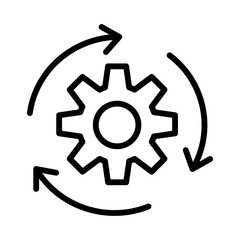 Wall Mural - setting process gear