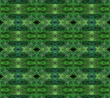 Scientific Green Abstract Networking Background Palm Leaves Kaleidoscope Design