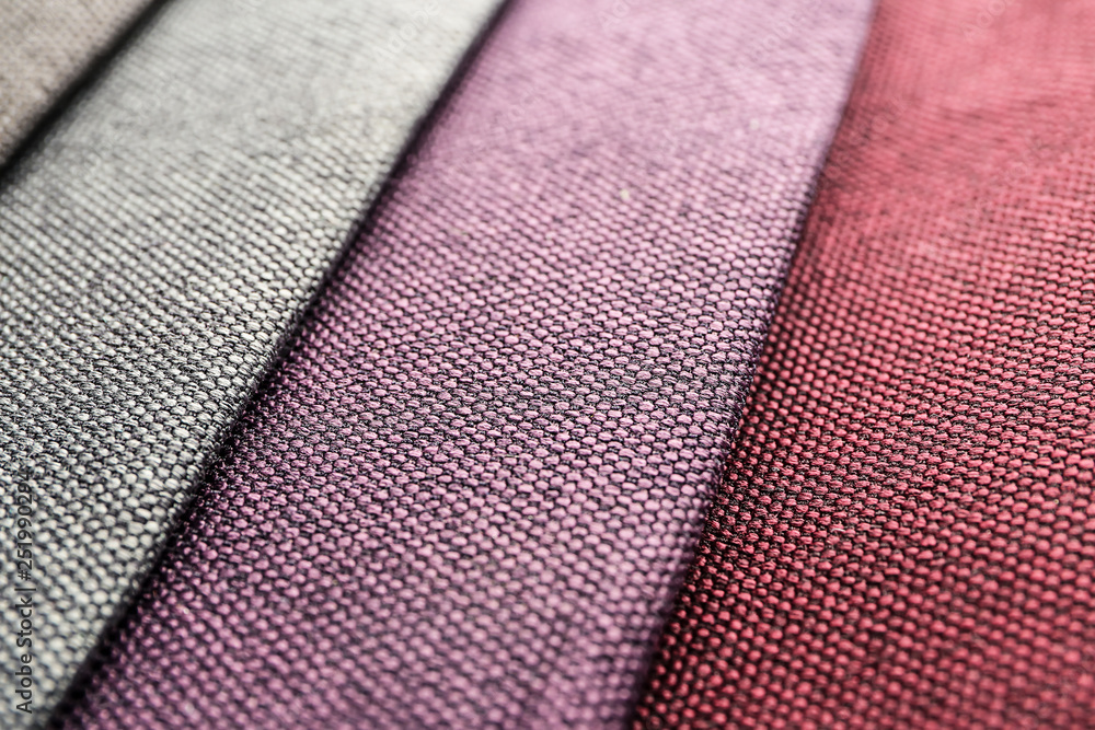 Assortment of fabric, closeup