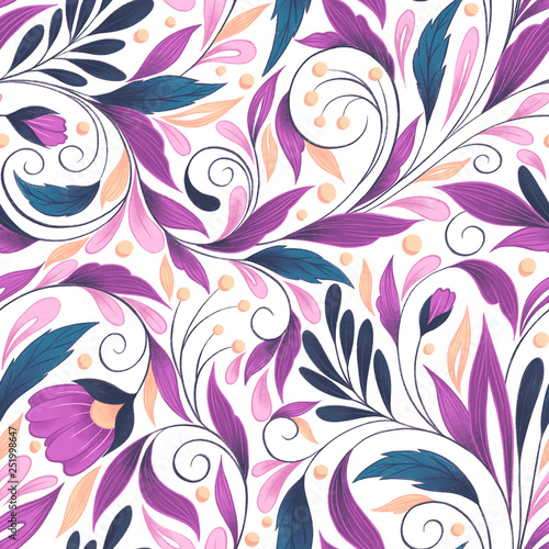 seamless pattern with flowers