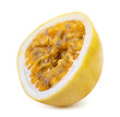 Yellow passion fruit isolated on white background