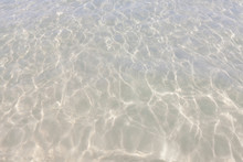 Clear Water Surface With White Sand.