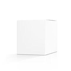 Wall Mural - Blank White Napkins Cardboard Box Packaging With Shadow