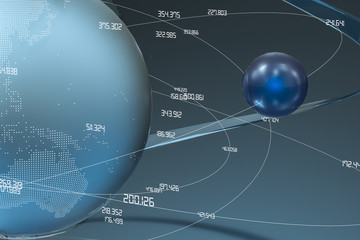 3d rendering, data and earth graphics