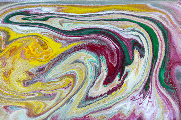  Multicolored gold marbling pattern. Golden marble liquid texture.