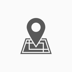 location icon, map vector