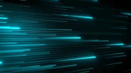 Wall Mural - horizontal neon stripes. abstract background. bright shiny lines in a cyberspace. futuristic data fl