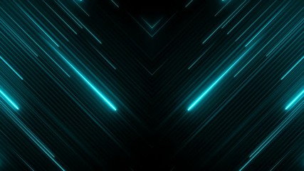 Wall Mural - blue neon pattern. abstract software presentation background. diagonal energy lines. data flow. cybe