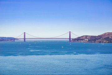 Wall Mural - Golden Gate bridge as seen from Angel Island, California