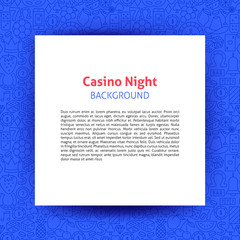 Wall Mural - Casino Night Paper Template