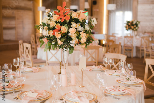 Coziness And Style Modern Event Design Table Setting At Wedding