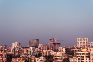 mumbai skyline view or arial view of mumbai city 