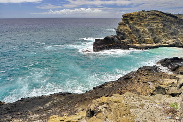 Wall Mural - Rocky Coast of Oahu Island, Hawaii, USA