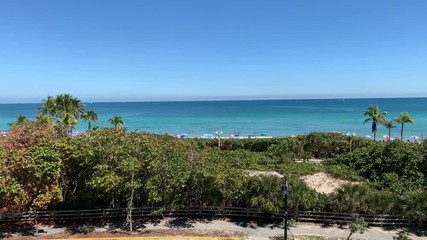 Wall Mural - View of the beautiful Atlantic Ocean off of southern Florida with copy space