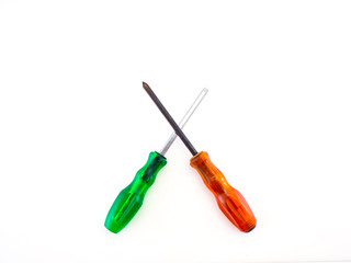 Screwdriver on isolated white background