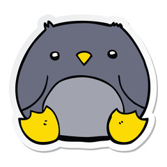 sticker of a cartoon penguin