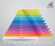 10 steps pyramid with free space for text on each level. infographics, presentations or advertising. EPS10.