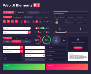 Big, huge, enhanced ui kit, web ui ux elements