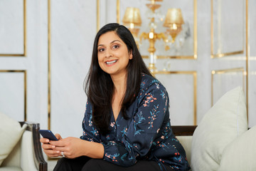 happy indian business lady