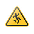 fall down stairs warning sign