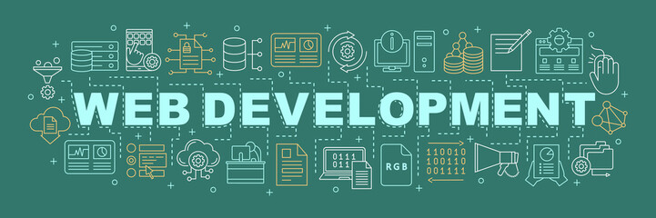 Web development word concepts banner