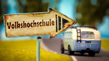 Wall Mural - Schild 348 - Volkshochschule