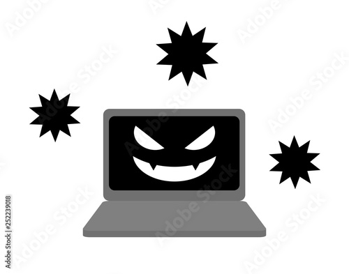 コンピューターウイルスに感染したパソコン Stock イラスト Adobe Stock コンピューターウイルスに感染したパソコン Stock イラスト Adobe Stock