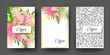 © WI-tuss - Flowers background. Brochure creative with foliage design. Modern brochure cover design.