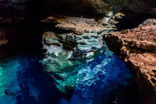 Poços Azul Or Blue Well Cave, Chapada Diamantina, Bahia, Brazil