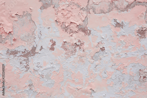 Photo Texture Of Old Concrete Wall With Fallen Off Pink Paint And Plaster