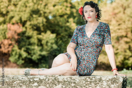 Belle Femme Francaise En Tenue Vintage Stock Photo Adobe Stock