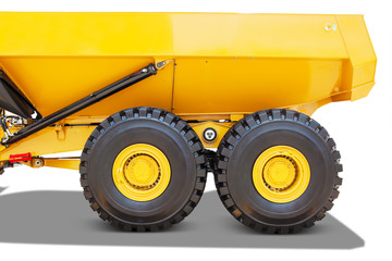 Wall Mural - Two big wheels of a large dump truck