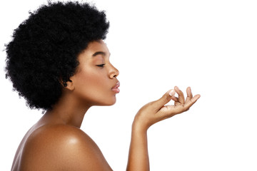 Wall Mural - portrait of young and cute african woman