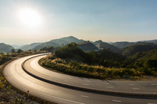 Landscape Of Highway On The Mountain From Tak To Mae Sot, Thailand