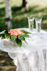 wedding glasses for wine and champagne