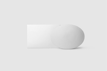 Soap box and soap Mockup on a soft gray background.3d illustration