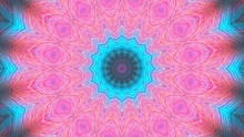 Kaleidoscopic Fractal Background Animation With Vibrant Colors. 