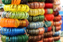 Colorful Indian Glass Bangles In Market