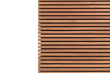 Wooden slats. Natural wood lath line arrange pattern texture background 