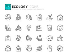 Outline Icons About Ecology