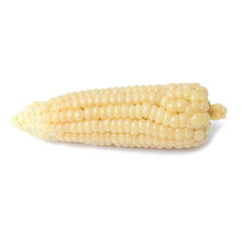 Boiled Waxy Corn Isolated On A White Background.