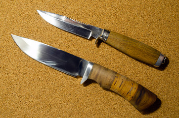 Two hunting knives