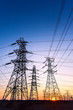 © Xiangli - In the evening, the outline of the transmission tower